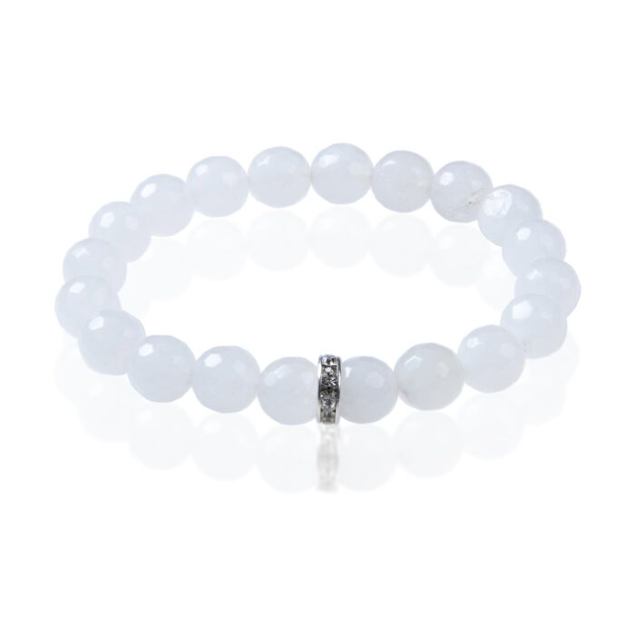 Bransoletka nr 005 - kamień Agat, koraliki 8mm, faset