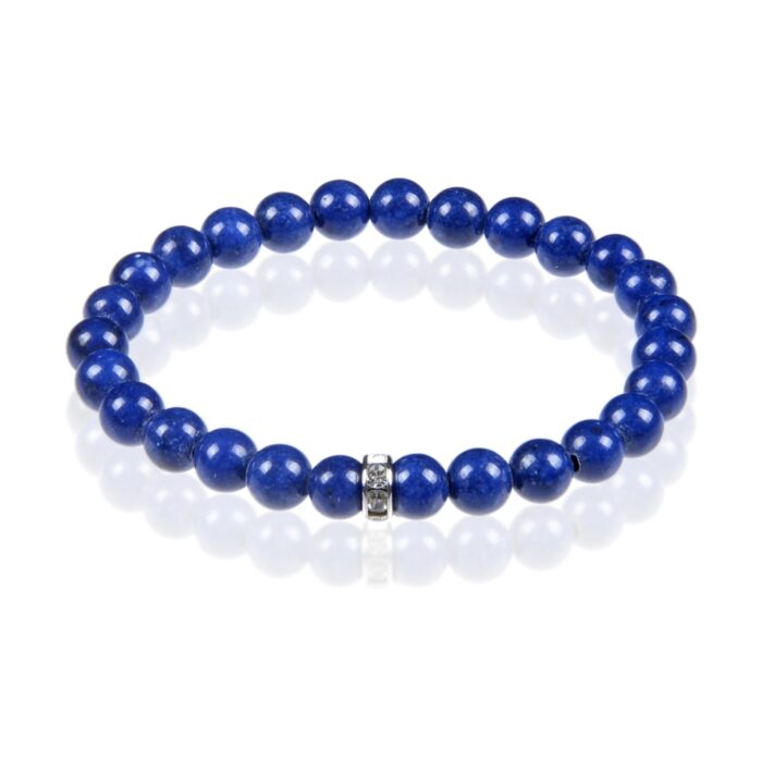 Bransoletka nr 148 - kamień Lapis Lazuli, koraliki 8mm, kula