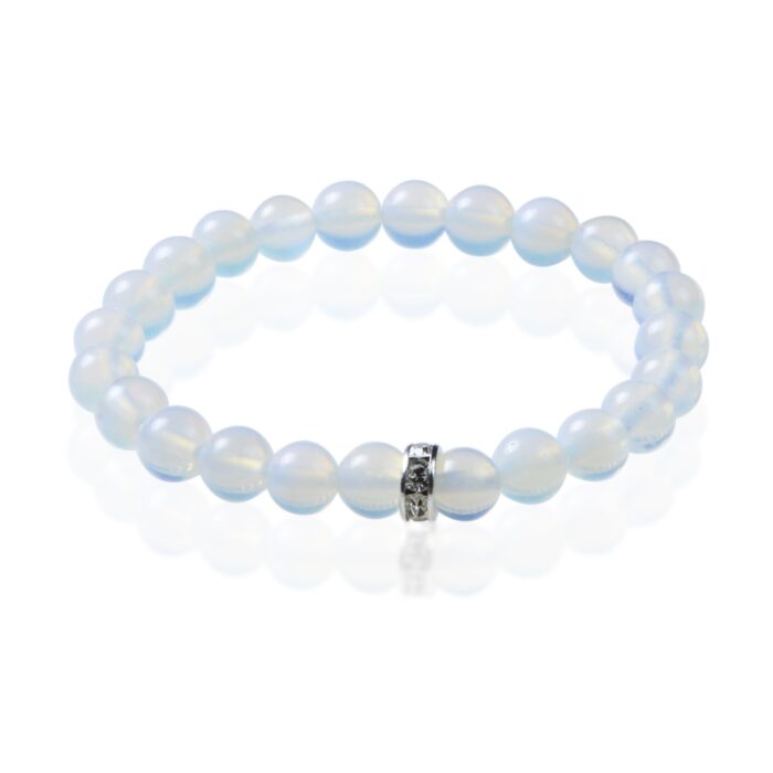 Bransoletka nr 177 - kamień Opal, koraliki 8mm, kula